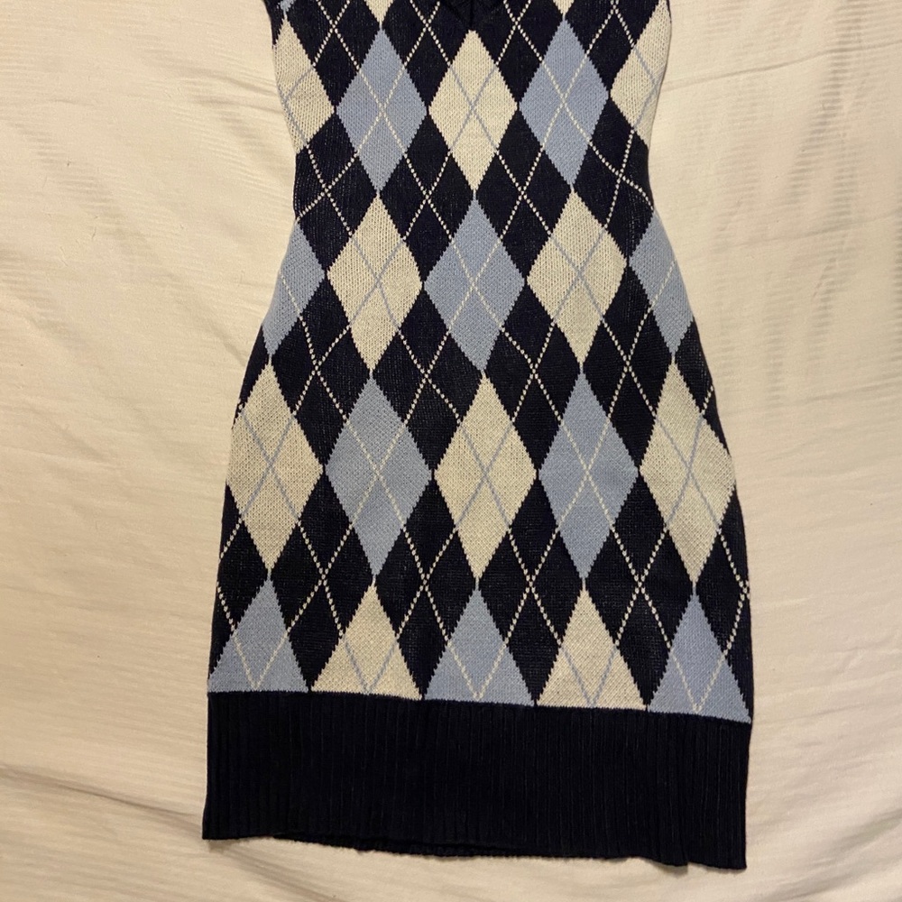 blue tight sweater dress
